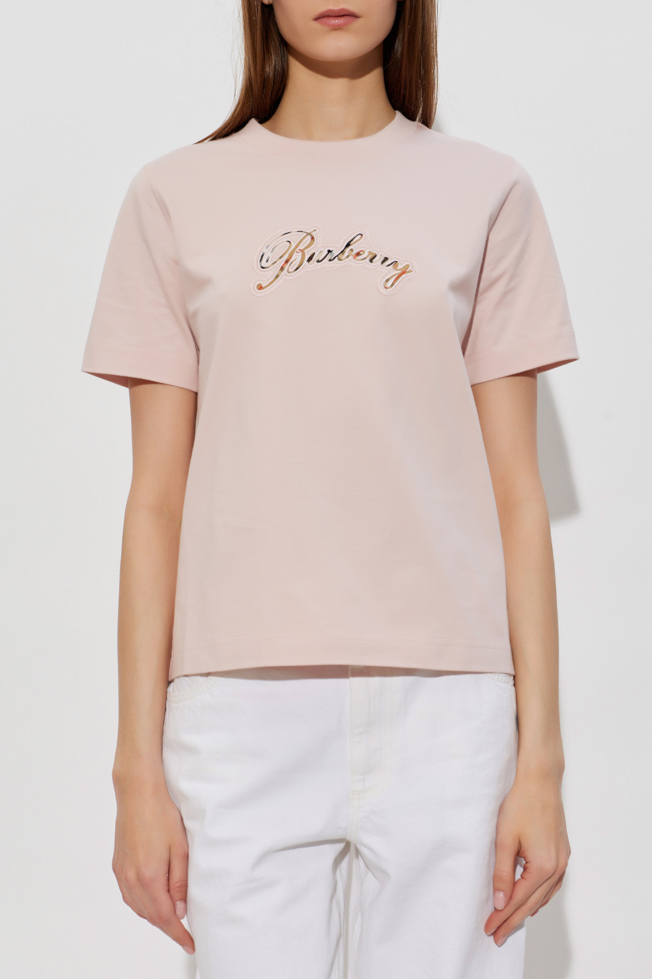 Pink T-shirt with logo Burberry - Vitkac France